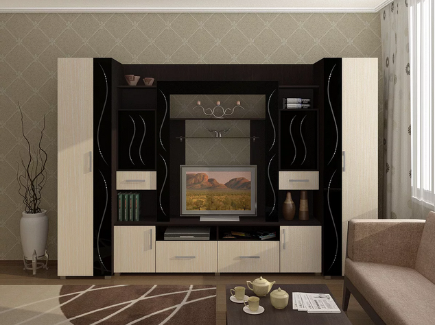 Сборка красивой модульной мебели для гостиной