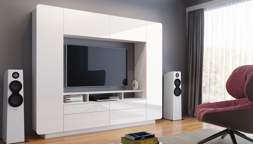 Пример симметричного шкафа под телевизор